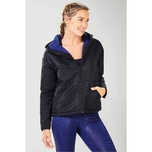 NWT Fabletics Cher Polar Fleece Reversible Jacket Size Small Women's Blue Zip